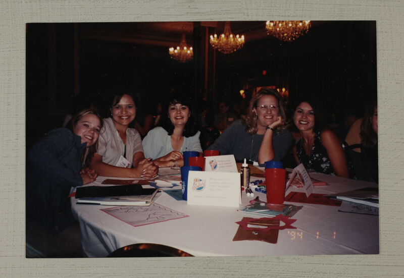 Group of Five at Philanthropy Table Photograph, July 1-4, 1994 (Image)