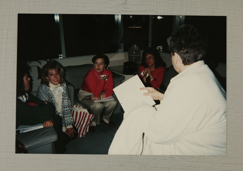 Five Unidentified Phi Mus Talking at Convention Photograph, July 1-4, 1994 (Image)