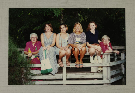 Reed, Peterson, and Four Unidentified Phi Mus at Convention Photograph, July 1-4, 1994 (image)