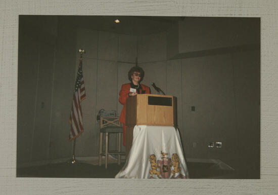 Lynne King Speaking at Convention Photograph, July 1-4, 1994 (image)