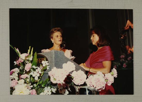 Lynne King Installing Kathy Browning at Convention Photograph, July 1-4, 1994 (image)