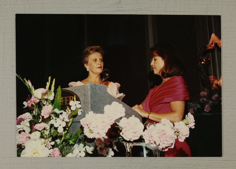 Lynne King Installing Kathy Browning at Convention Photograph, July 1-4, 1994 (Image)