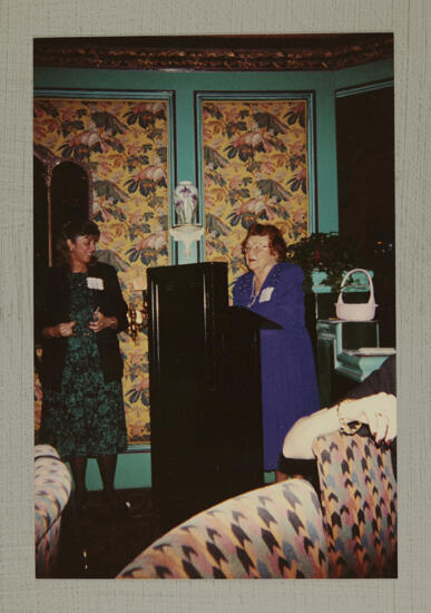 Unidentified Phi Mu at Podium During Convention Photograph 1, July 1-4, 1994 (image)