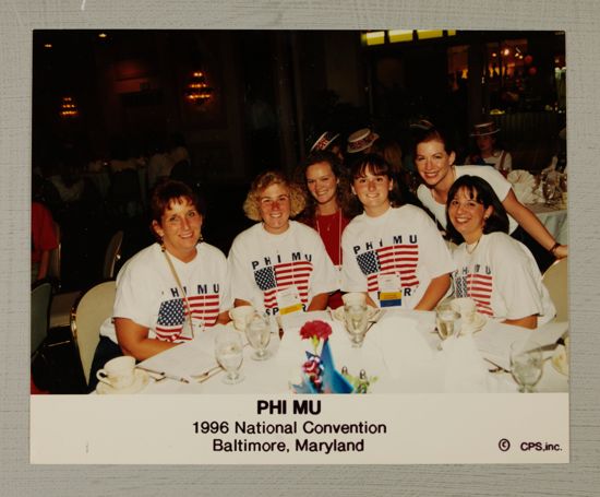 Six Phi Mus in Convention T-Shirts Photograph, July 4-8, 1996 (image)