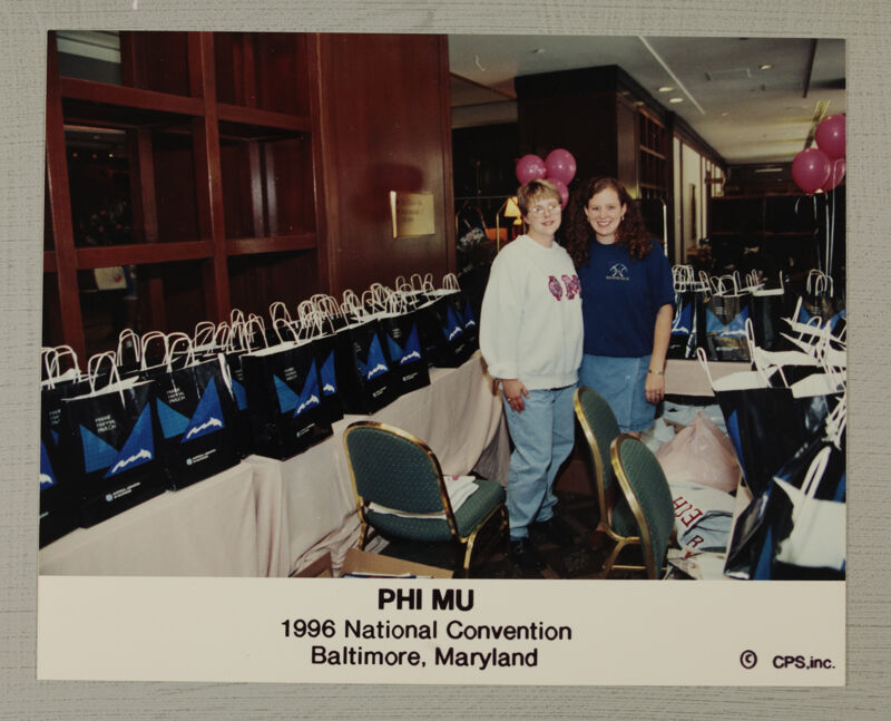 Two Phi Mus With Convention Bags Photograph, July 4-8, 1996 (Image)