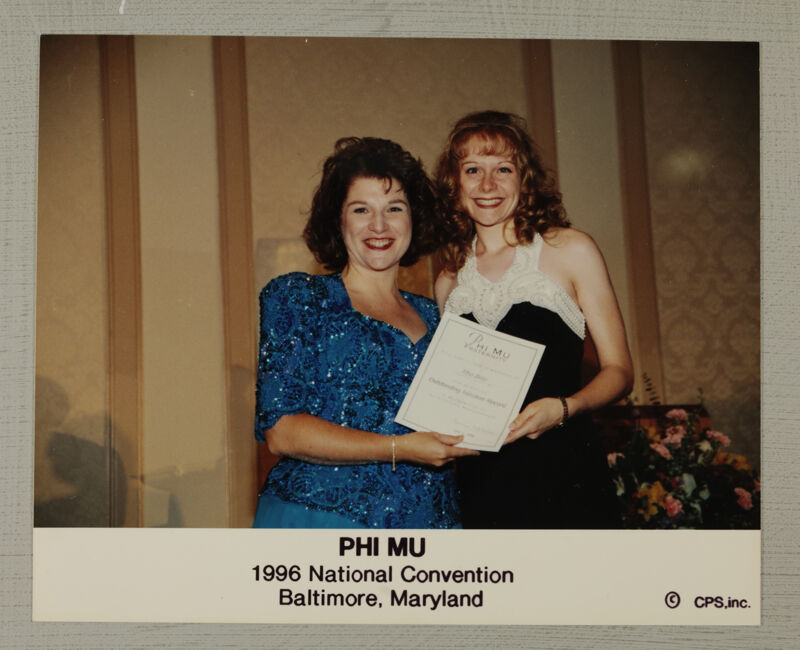 Frances Mitchelson and Convention Award Winner Photograph 4, July 4-8, 1996 (Image)