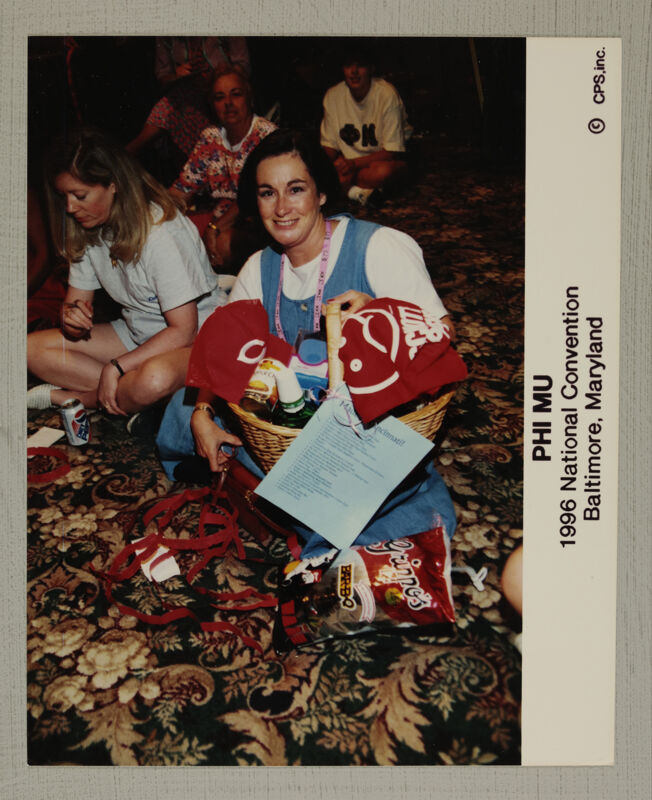 July 4-8 Phi Mu With Gift Basket at Convention Photograph Image