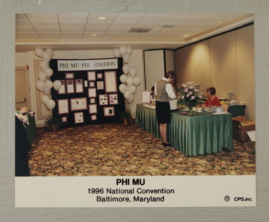 Phi Mu Foundation Exhibit at Convention Photograph, July 4-8, 1996 (image)