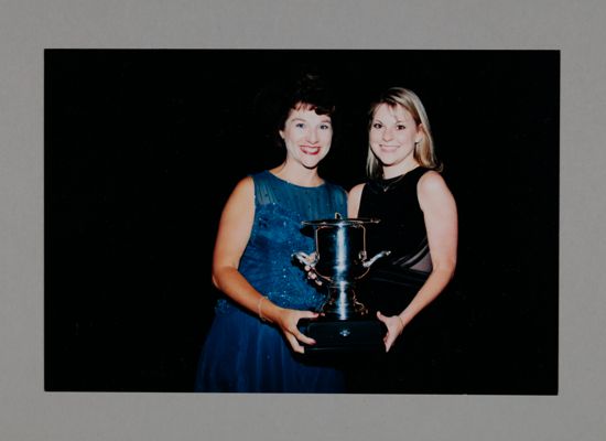 Frances Mitchelson and Shelly Favre with Convention Award Photograph 1, July 3-5, 1998 (image)