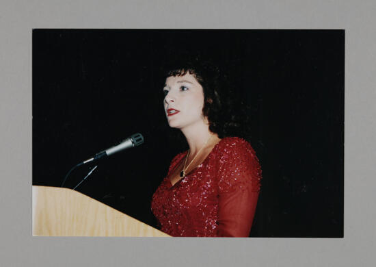 Frances Mitchelson Speaking at Convention Photograph 1, July 3-5, 1998 (image)