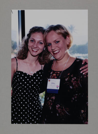 Abbey Everhart and Unidentified at Convention Photograph, July 3-5, 1998 (image)