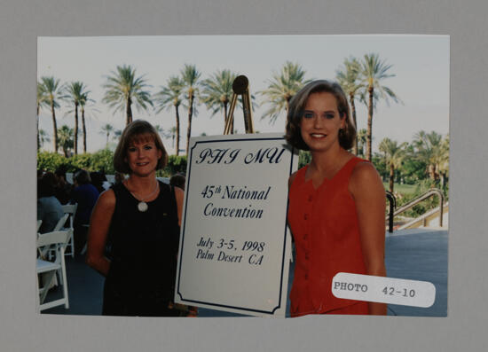 Two Phi Mus by Convention Sign Photograph 1, July 3-5, 1998 (image)