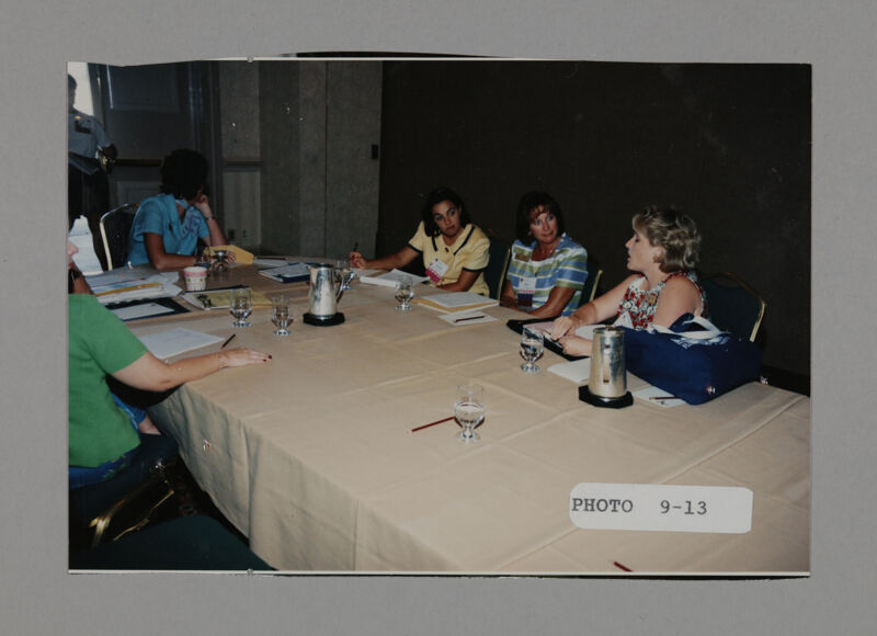 July 3-5 Five Phi Mus at Conference Table During Convention Photograph Image