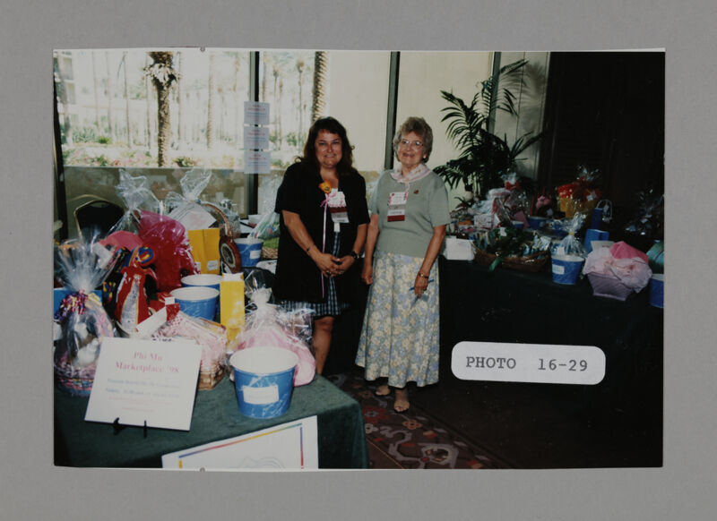 Katie Donovan and Norma Short with Convention Treasure Baskets Photograph, July 3-5, 1998 (Image)