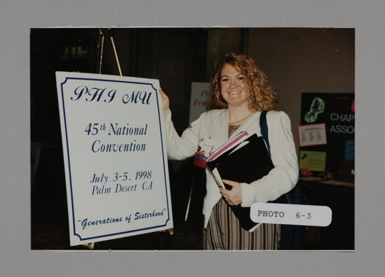 Kathryn by Convention Sign Photograph, July 3-5, 1998 (image)