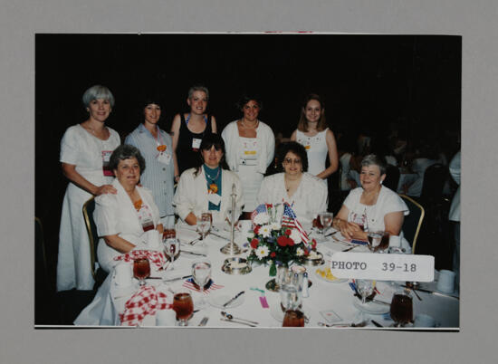 Group of Nine at Convention Sisterhood Luncheon Photograph, July 3-5, 1998 (image)