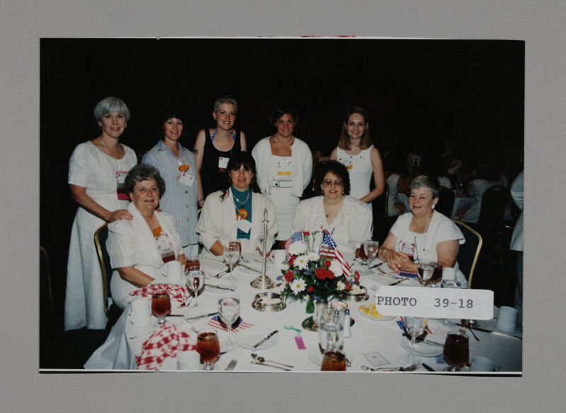 Group of Nine at Convention Sisterhood Luncheon Photograph, July 3-5, 1998 (Image)