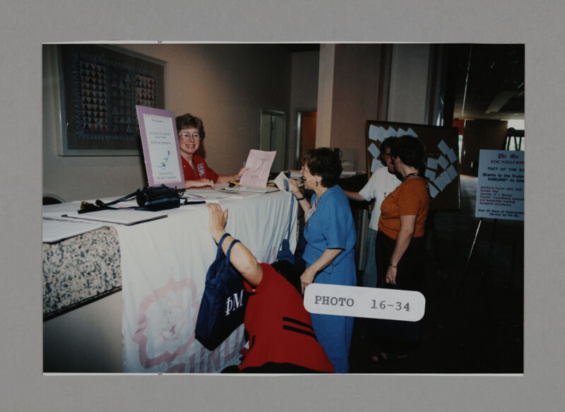 Foundation Registration Table at Convention Photograph, July 3-5, 1998 (Image)
