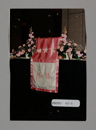 Phi Mu Banner at Convention Photograph, July 3-5, 1998 (image)