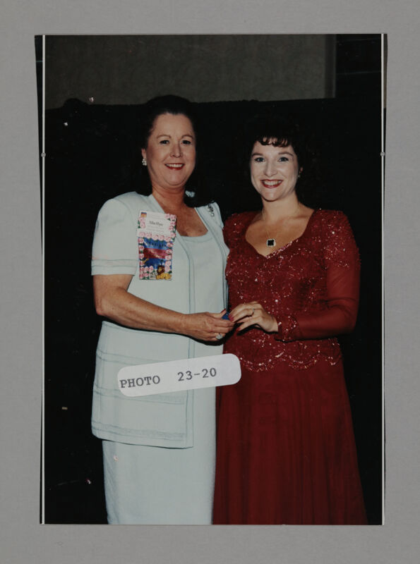 Shellye McCarty and Frances Mitchelson with Convention Award Photograph 2, July 3-5, 1998 (Image)