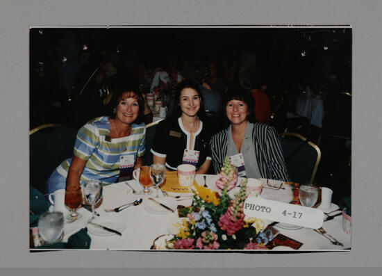 Mary, Frances, and Linda at Convention Meal Photograph, July 3-5, 1998 (image)