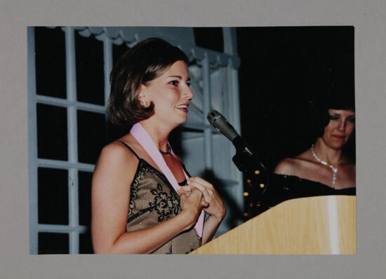 Collegiate Achievement Award Winner Speaking at Convention Photograph, July 3-5, 1998 (image)