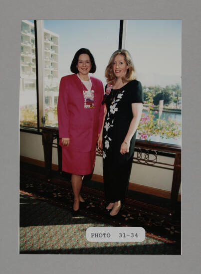 Two Phi Mus by Window at Convention Photograph, July 3-5, 1998 (image)