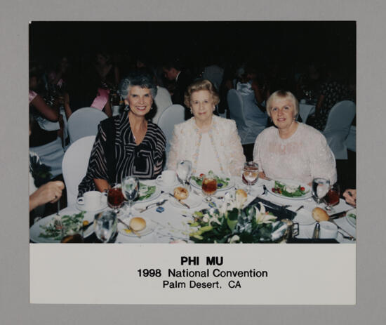 Sackinger, Williamson, and Weaver at Convention Banquet Photograph 1, July 3-5, 1998 (image)