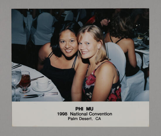 Two Phi Mus at Convention Banquet Photograph, July 3-5, 1998 (image)