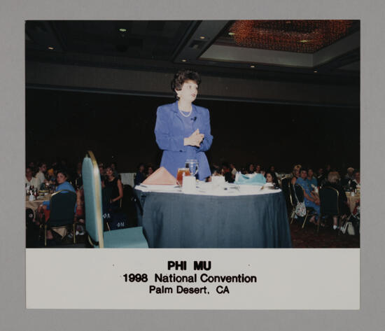 Ann Marie Sabath Speaking at Convention Photograph 1, July 3-5, 1998 (image)