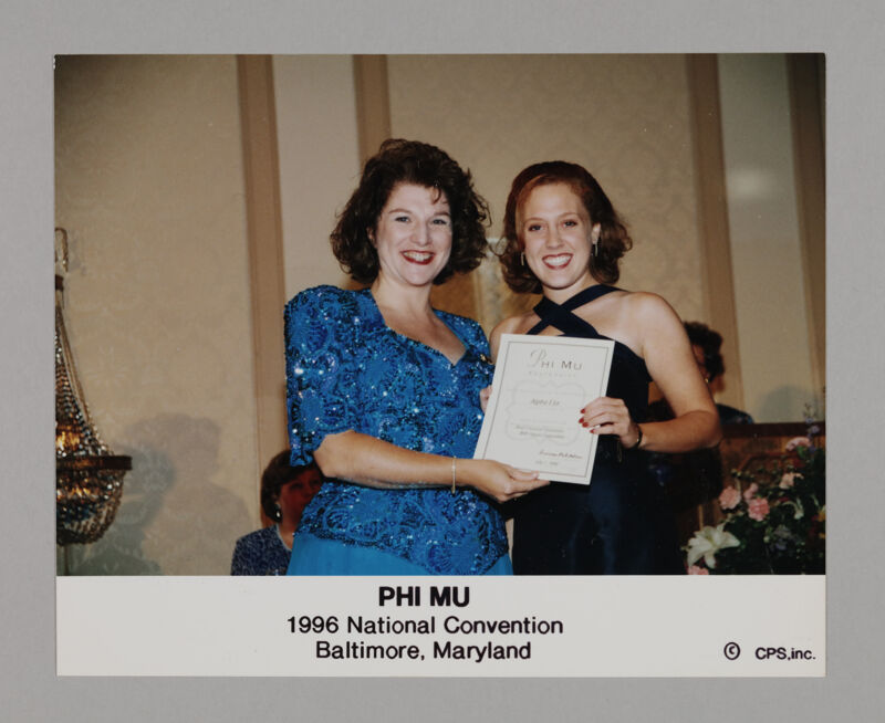 Frances Mitchelson and Convention Award Winner Photograph 5, July 4-8, 1996 (Image)
