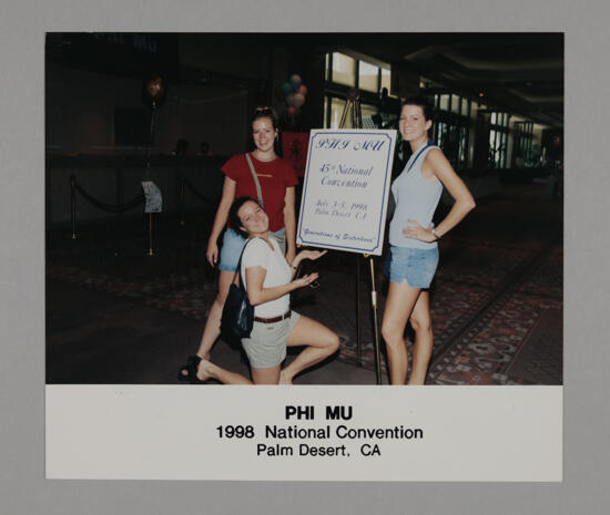 Three Phi Mus by Convention Sign Photograph, July 3-5, 1998 (image)