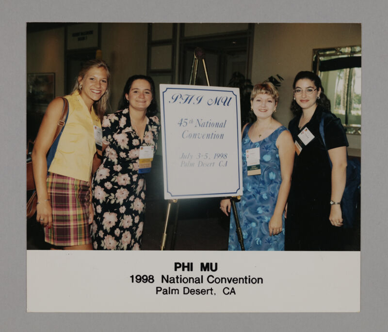 Four Phi Mus by Convention Sign Photograph 2, July 3-5, 1998 (Image)