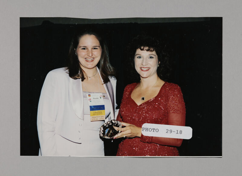 Brooke Haywood and Frances Mitchelson with Convention Award Photograph, July 3-5, 1998 (Image)