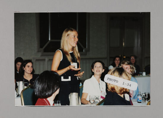 Unidentified Phi Mu Talking at Convention Photograph, July 3-5, 1998 (image)