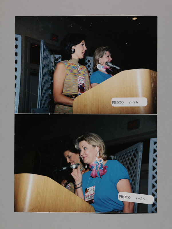 Susan Kendrick and Cathy Moore Speaking at Convention Photosheet, July 3-5, 1998 (Image)