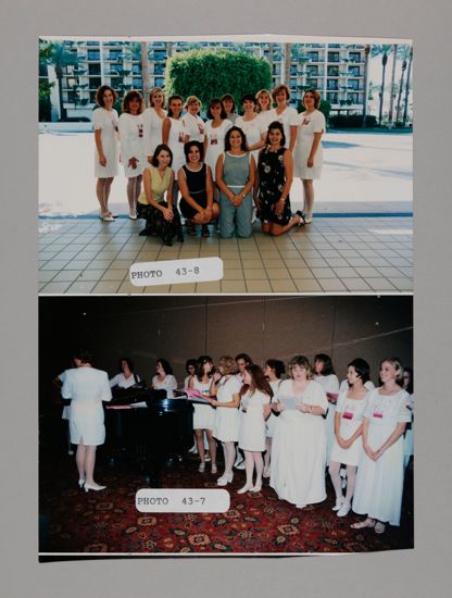 Group of 16 and Choir Performing at Convention Photosheet, July 3-5, 1998 (image)