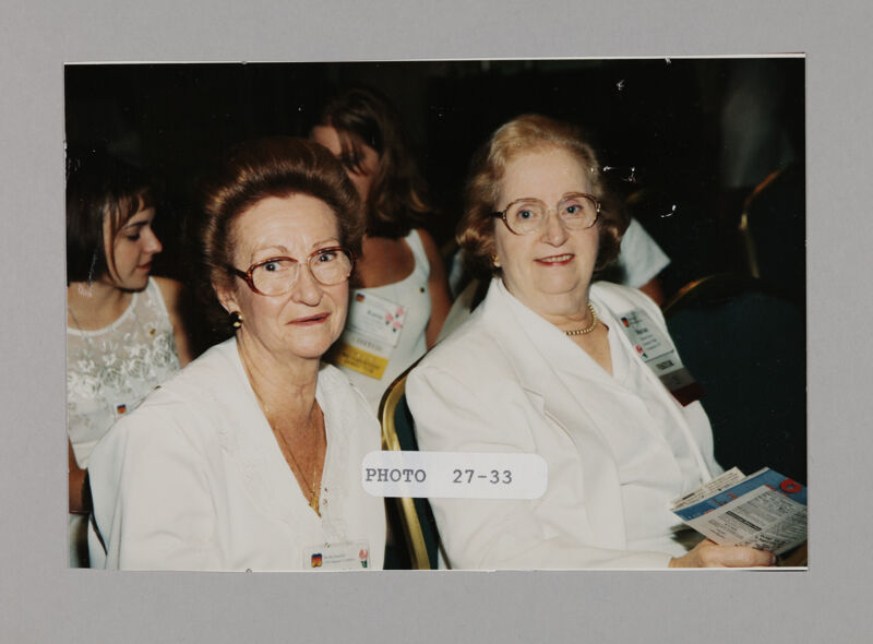 July 3-5 Two Unidentified Alumnae in Convention Session Photograph Image