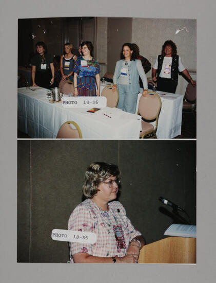 Phi Mus in Convention Session and Unidentified Speaking at Convention Photosheet, July 3-5, 1998 (image)