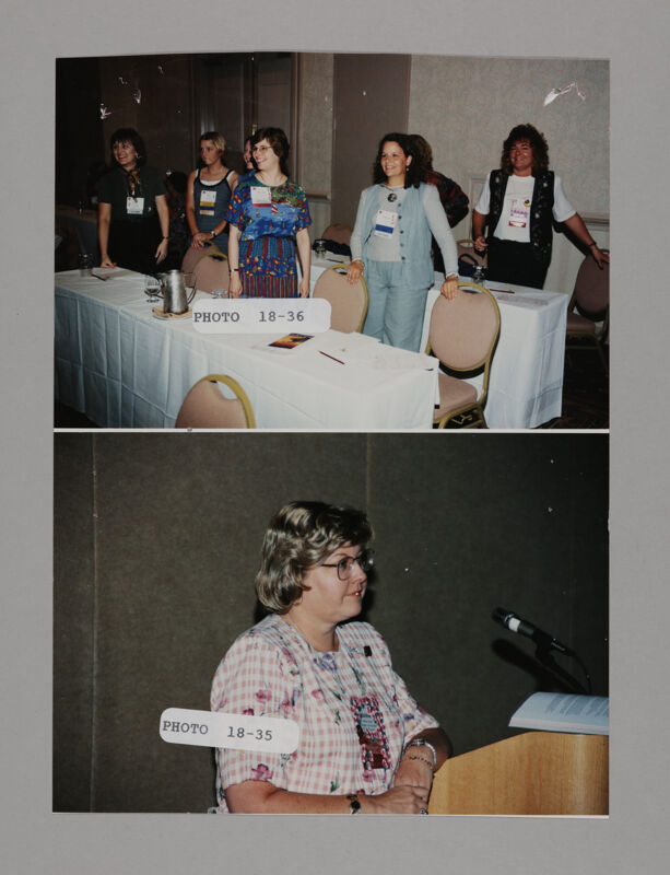 Phi Mus in Convention Session and Unidentified Speaking at Convention Photosheet, July 3-5, 1998 (Image)
