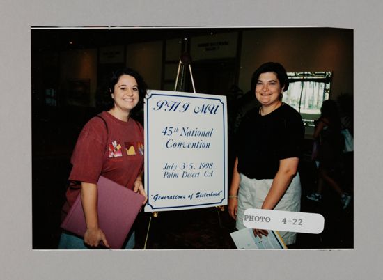 Two Phi Mus by Convention Sign Photograph 5, July 3-5, 1998 (image)