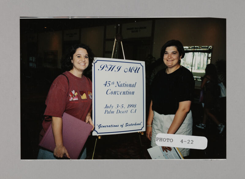 Two Phi Mus by Convention Sign Photograph 5, July 3-5, 1998 (Image)