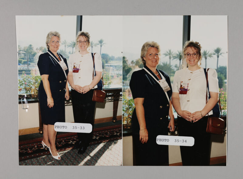 Sally and Kathryn at Convention Photosheet, July 3-5, 1998 (Image)
