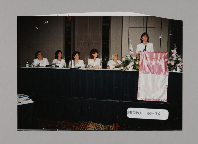 Head Table and Speaker in Convention Session Photograph, July 3-5, 1998 (Image)