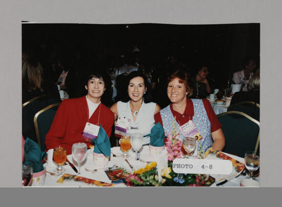 Victoria, Barbara, and Molly at Convention Luncheon Photograph, July 3-5, 1998 (image)