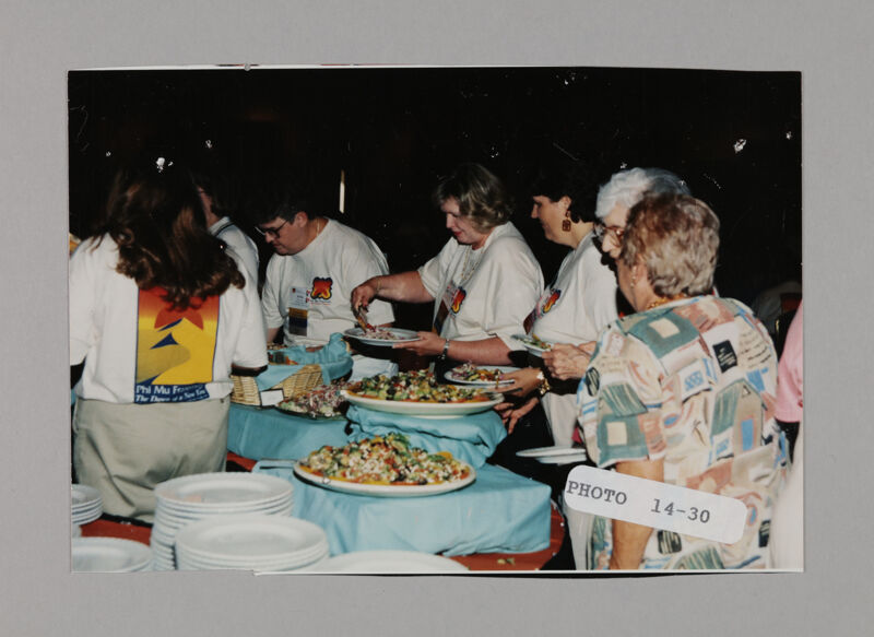 Buffet Line at Convention Photograph, July 3-5, 1998 (Image)
