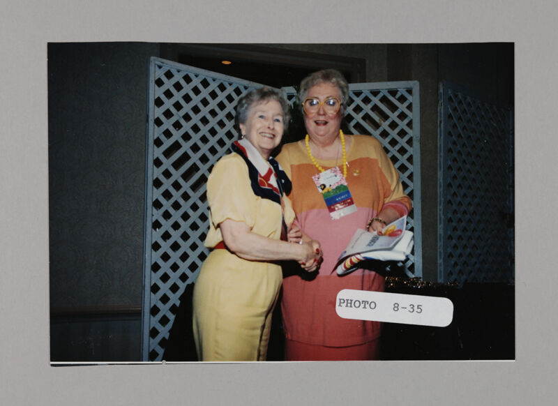Claudia Nemir and Unidentified at Convention Photograph, July 3-5, 1998 (Image)