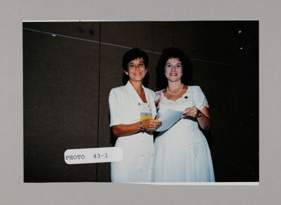 Frances Mitchelson and Unidentified with Convention Award Photograph 16, July 3-5, 1998 (image)