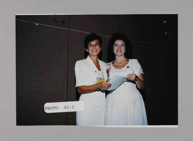 Frances Mitchelson and Unidentified with Convention Award Photograph 16, July 3-5, 1998 (Image)