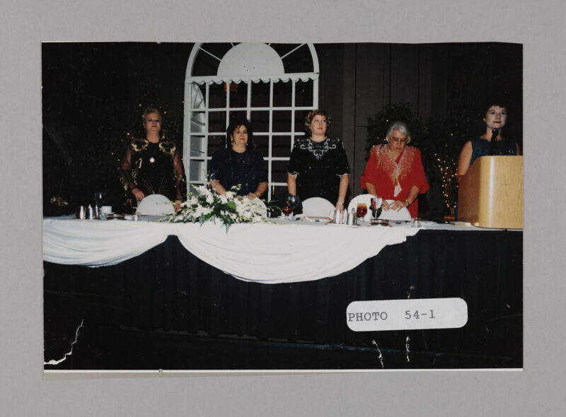 July 3-5 Frances Mitchelson and Other Officers at Convention Banquet Head Table Photograph Image